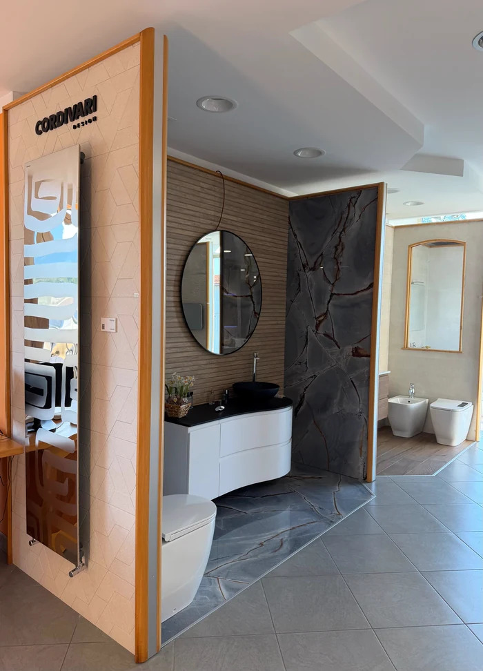 Bagno di design con termoarredo
