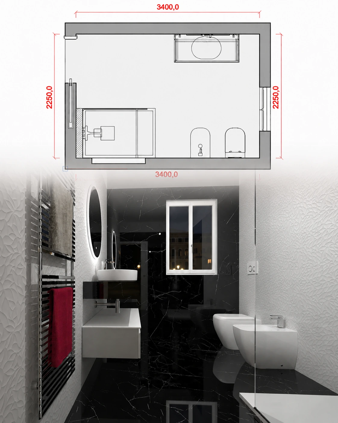 Progettazione bagno 3D